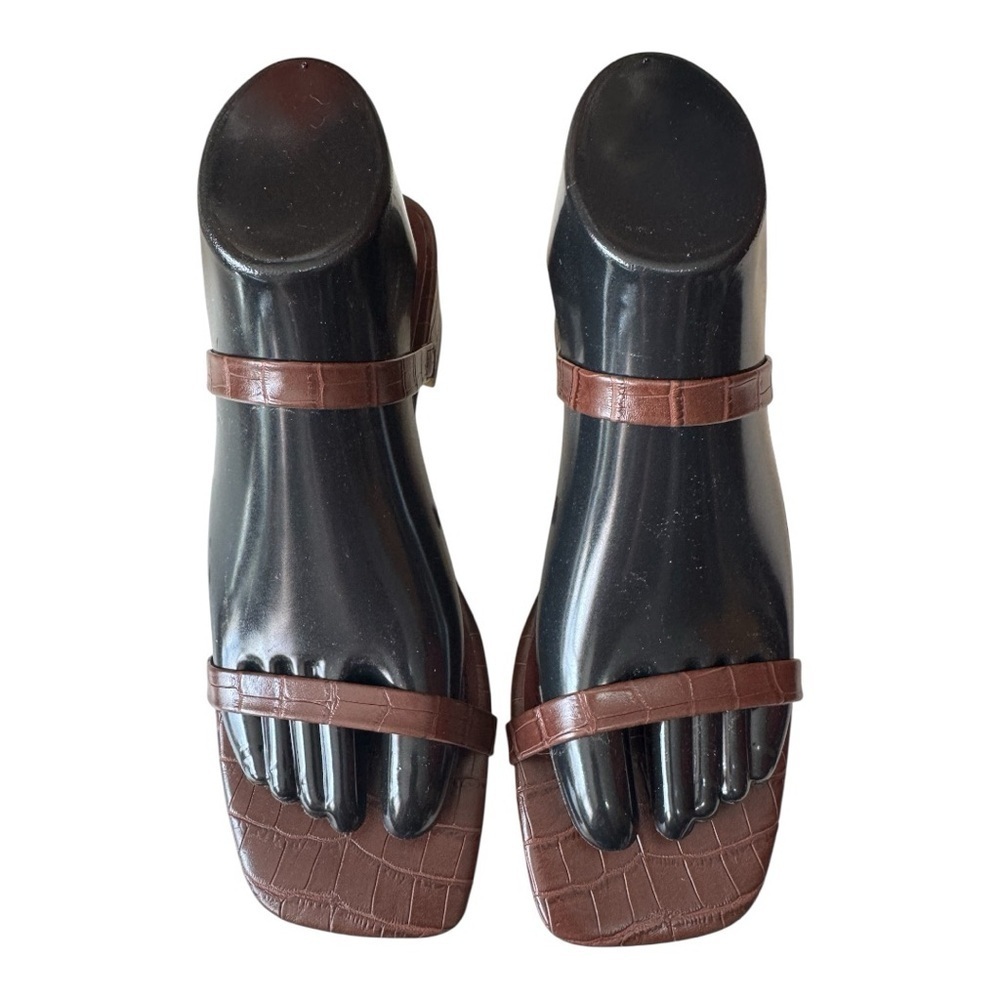 NWOT Marc Fisher Caylon Sandal - Marsala Croco Embossed - Women’s 7 - Picture 5 of 11